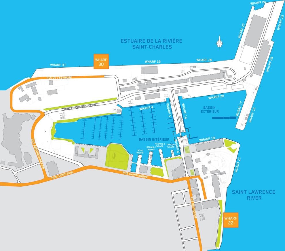 cruise ship terminal Quebec City karta
