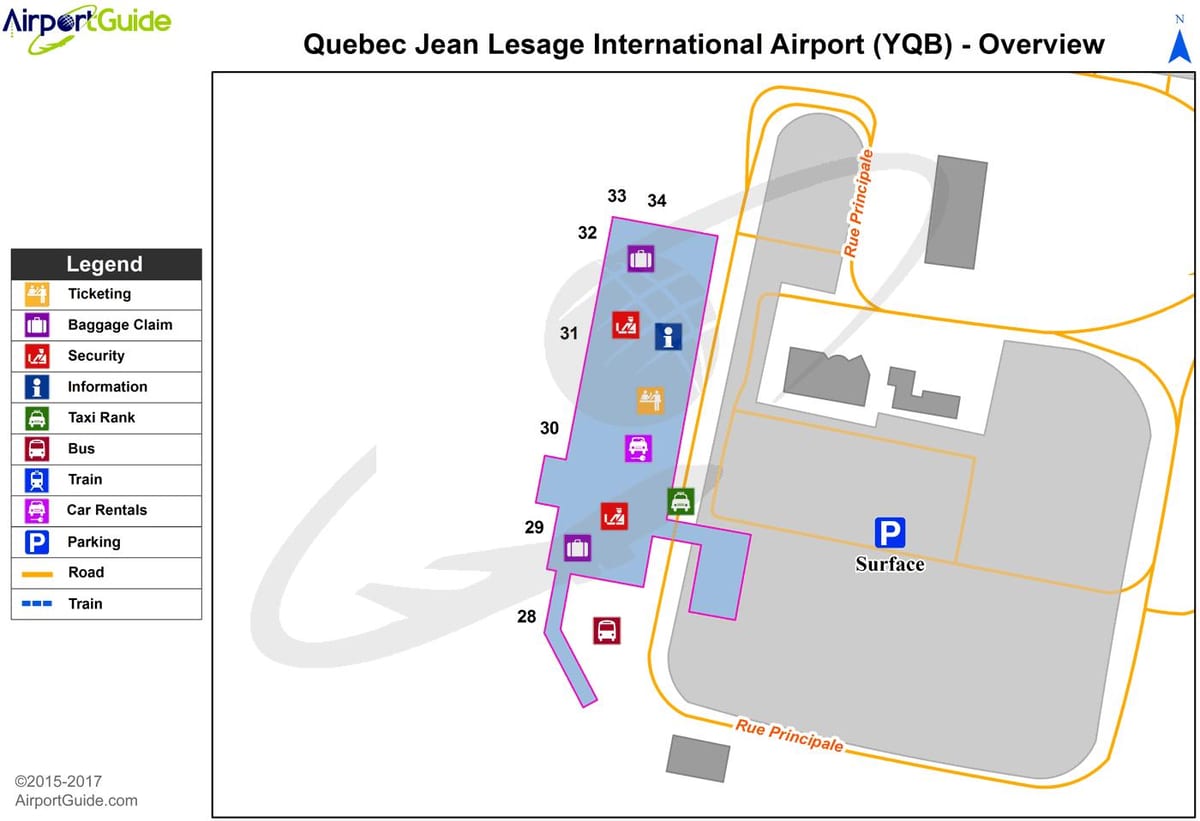 Karta över Quebec City airport