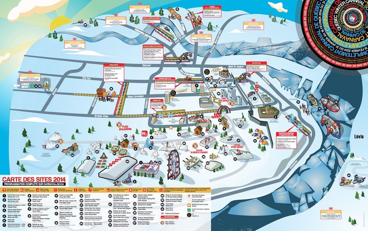 Karta över Quebec winter carnival