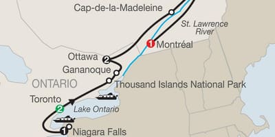 Karta över Quebec i kanada, med städer