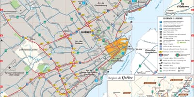 Karta över Quebec City